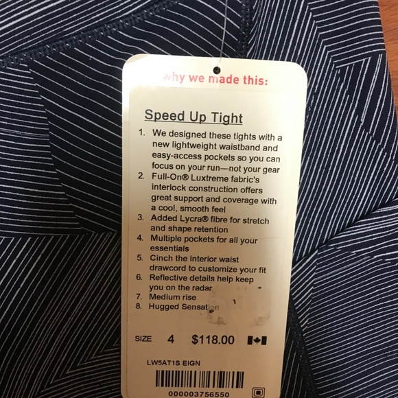 Lululemon Leggings Size 4 (NWT) - Priced to Sell - Picture 5 of 5